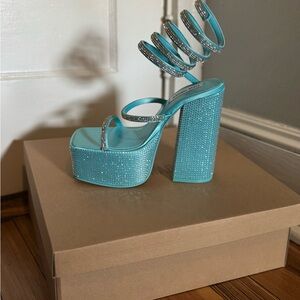 Steve Madden Blue and Silver Heels